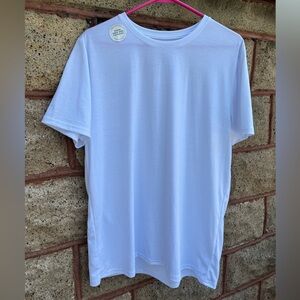 NWT unisex white XL crew neck tee white adult